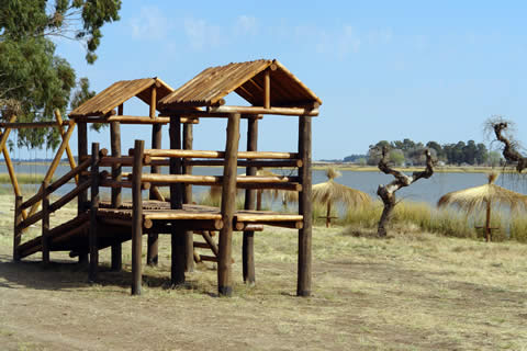 Laguna La Arocena, en el Parque Benicio Delf&iacute;n P&eacute;rez de General Pico