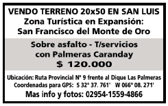 Dique &ldquo;Las Palmeras&rdquo; en San Francisco del Monte de Oro