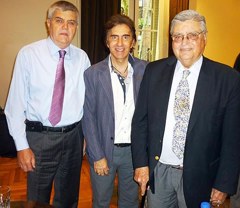 Roberto Brunello , Hugo Zamponi y Pose Molina, durante la reuni&oacute;n.