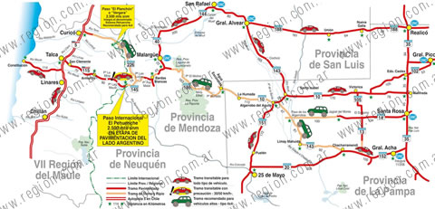 las rutas del &ldquo;Sistema Pehuenche&rdquo;