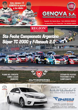 S&uacute;per TC2000 en el Aut&oacute;dromo Provincia de la Pampa